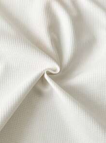 SHEIN 2pcs Infant/Toddler Unisex Casual Waffle Knit Colorblock Shirt And Shorts Set, 0-3 Years - Multicolor - View 6