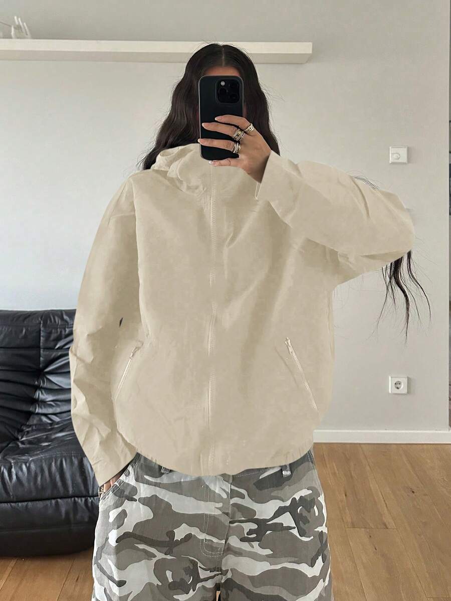 StreetHx Women's Lightweight Spring Softshell Jacket, Long Sleeve - Apricot - View 1