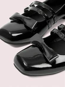CUCCOO DOLLMOD Women's Solid Color Simple Fashion Casual Flats For Daily Wear - Black - View 7