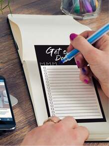 Blocs de notas para lista de la compra con diseño divertido, blocs magnéticos para refrigerador con 1 pieza de soporte para bolígrafo, bolsa magnética para marcadores - Para listas de compras y pendientes (sin bolígrafo)