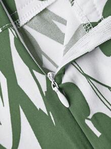 EMERY ROSE Falda con cinturón de mujer, de moda para el verano - Verde - Ver 4