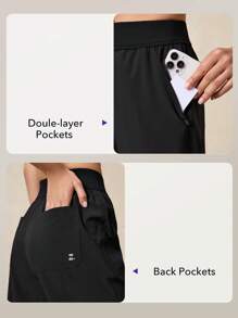 OutZeal Pantaloni da donna ampi con banda in vita regolabile, in tessuto tecnico morbido e traspirante, ideali per attività all'aperto e sport