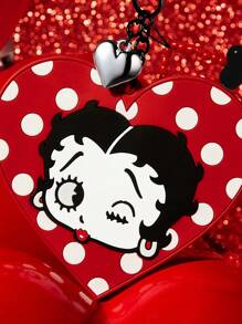 Betty Boop x SHEIN Sweetheart Key Chain Pendant, Can Put Pictures Of People And Pets For Display,Bag Charm,Gift Ideas,Party,Holiday,Valentine's Day