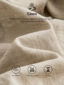 Ontre 2025 Summer Men Solid Lapel Neck Single-Breasted Casual Blazer, Versatile, Breathable, Soft, Urban Chic, Linen, Lightweight Linen Blazer - Apricot - View 2