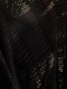 Swim Lushoire Plus Size Women's Solid Black Lace Drawstring Sides Sleeveless Sexy Casual Beach Dress Cover Up For Summer Beach Vacation - Black - View 7