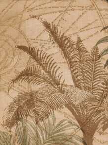 MUSERA Plus Elasticated Floaty Tropical Print Mini Shorts Cover Up Boho Swim Holiday Easter Sexy Cute Elegant Classy Casual Dailywear Everyday Wear Cover Up Wear - Multicolor - View 6