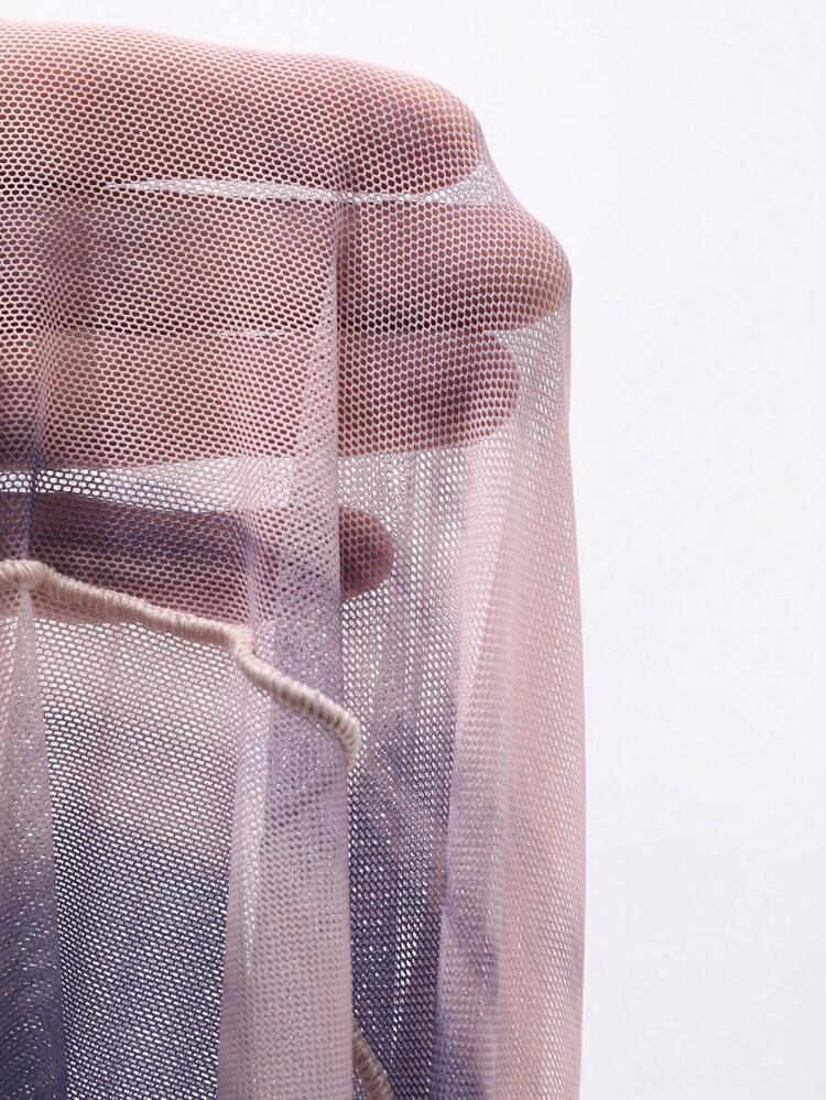 Women's Sexy Strappy Transparent Elastic Mesh Beach Cover-Up Vacation