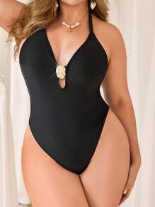 Swim Chiccia 1 pezzo Costume da bagno intero stile minimalista per taglie comode, adatto per l'estate
