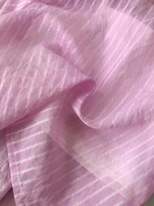 2 buc/Set Bebeluș Fetă Sugar Copil 0-3 Ani Primăvară/Vara Casual Vacanță zilnică Protecție UV Cămașă cu mânecă lungă, Set de ținute pantaloni scurți, Baby Blue