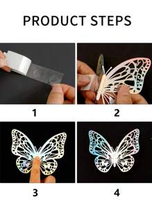 24pcs Laser-Cut 3D Butterfly Wall Decorations – 2 Styles & 3 Sizes, Removable Paper Butterflies For Nursery, Wedding, And Home Decor, Wall Decor, Home Decor, Wedding Decor, Nursery Decor, Wedding, Birthday School Decor School Surprise Dormitory Decor Back To School Room Decor School Supplies - Multicolor - View 12