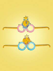 TOM & JERRY X SHEIN Cartoon Mond Muster süße Papier Brille