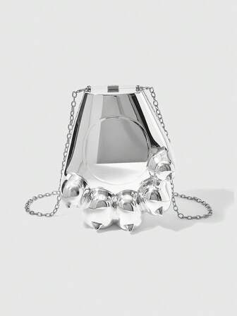 Grunge Punk Fashionable High-End Fist Shaped Diagonal Shoulder Bag, Evening Clutch