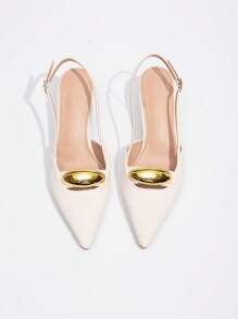 CUCCOO BIZCHIC Giày cao gót hở mũi Lolita nơ đỏ tía có quai mắt cá chân cho nữ - trắng - Xem 4