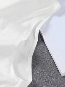 SHEIN Manfinity Dauomo Men's Fashion Casual Plain T-Shirt, Suitable For Summer - White - View 3