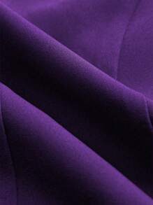 SHEIN Unity 简约纯色休闲办公西装背心 - 紫色 - 查看 7