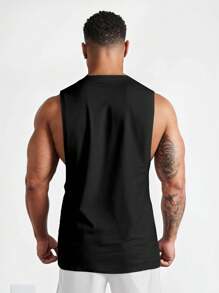 SHEIN Manfinity Dauomo Men's Casual Simple Solid Color T-Shirt, Suitable For Summer