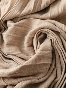 DreamSkyne Women's V-Neck Lace Trim Waist Pleated Hem Dress - Apricot - View 5