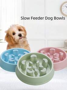 1 Stück Haustierzubehör Hunde Langsam-Fress-Schüssel - blumenförmige Anti-Kerf Kunststoff Futter-Schale für Hunde, Welpen, Katzen - rutschfest, einfach zu reinigen, Portionskontrolle für schnelle Esser, verbessert die Verdauung