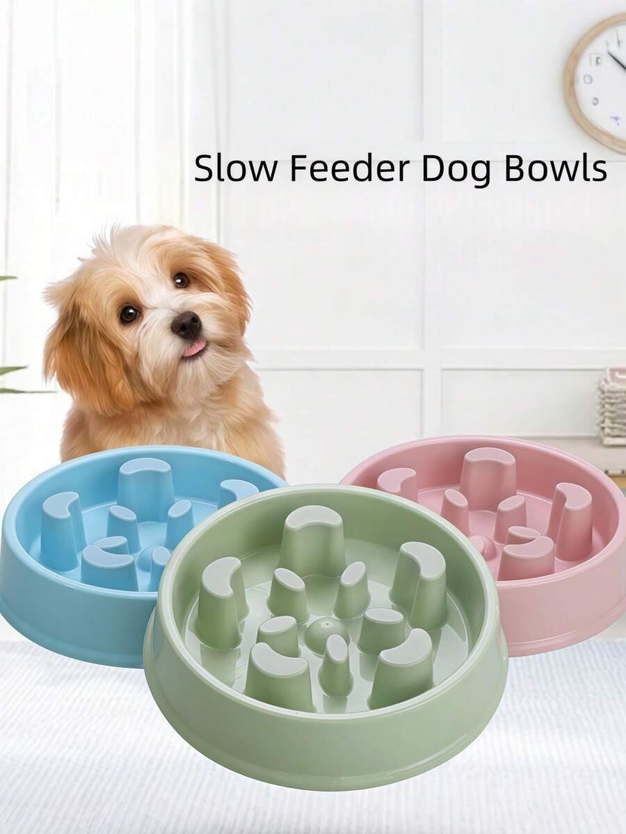 1 Stück Haustierzubehör Hunde Langsam-Fress-Schüssel - blumenförmige Anti-Kerf Kunststoff Futter-Schale für Hunde, Welpen, Katzen - rutschfest, einfach zu reinigen, Portionskontrolle für schnelle Esser, verbessert die Verdauung