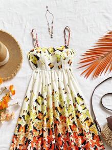 Soleia Robe de vacances avec nœud papillon