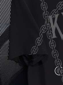 HELLO KITTY AND FRIENDS | SHEIN 女式字母与卡通图案休闲圆领短袖 T 恤，夏季 - 白色 - 查看 4