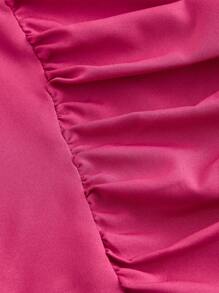 SHEIN MOD Solid Ruched Cami Dress