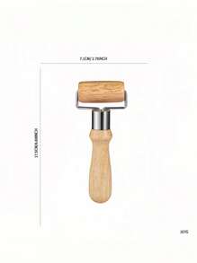 Rodillo de madera y rodillo para masa, paleta de harina manual para hacer envolturas de empanadillas y hornear - Beis - Ver 6