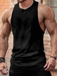 SHEIN Manfinity Dauomo 男士休闲简约纯色T恤，适合夏季