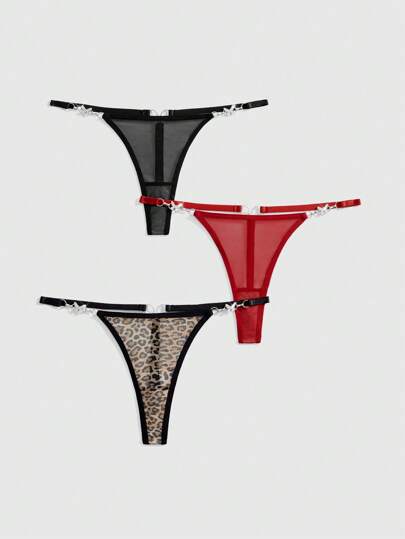 J-Fashion 3-teiliges Set Y2K Clubwear sexy Schmetterling Kette String