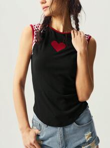 Bohemela Women's Heart Embroidery Round Neck Raglan Sleeve Casual T-Shirt - Multicolor - View 5