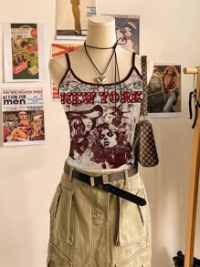 Attitoon Áo camisole ôm sát phong cách boho casual dành cho nữ, thích hợp cho các lễ hội âm nhạc, mang hơi hướng miền Tây hoang dã, gợi cảm và cá tính, phù hợp để đi chơi. - Nhiều màu - Xem 4