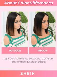 1B/30 Ombre Color Short Bob Straight Lace Closure Human Hair Frontal Wig Peruvian 4x4 Lace Closure Human Hair Front Wig With Baby Hair Pre Plucked Virgin Hair Bob Wigs 150 Density