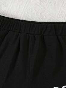 SHEIN Young Girl Casual Tie-Dye Heart Printed Short Sleeve Top And Shorts 2 Pieces Set, Summer Young Girls Clothes Young Girl Summer Clothes Young Girl Vacation Clothes - Hot Pink - View 7