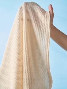 Tween Boy Oversized Casual Comfortable Versatile Soft Waffle Textured Letter Graphic Round Neck Tank Top, Suitable For Daily Wear, Outdoor Play, School, Street Style, Party And Home Leisure - Khaki - View 11