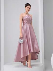 Modelyn Graduation Dresses For Women Formal Ball Gown Dress (Heavy Embroidered), Party Dress, Prom Dress - Dusty Pink - View 2