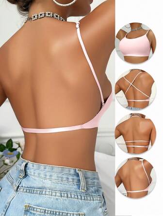 性感露背无缝胸罩，可转换肩带，适用于婚纱和内衣