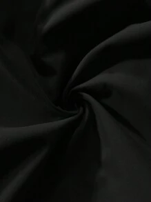 SHEIN SXY Plus Size Women Solid Color Pocket Casual Versatile Shorts - Black - View 6