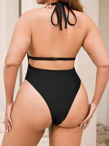 Swim Chiccia 1 pezzo Costume da bagno intero stile minimalista per taglie comode, adatto per l'estate