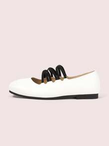 CUCCOO DOLLMOD Women White Flat Slip-On Square Toe Shoes - White - View 6