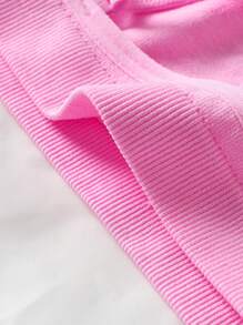 Seam-Knitted Wireless Comfortable Pullover Knitted Nylon Teenage Girls Underwear In Pink - Pink - View 5