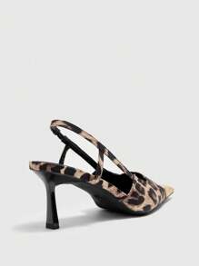 CUCCOO BIZCHIC Decolleté alla moda da donna con stampa leopardata e tacco alto