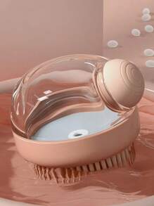 1PC TPR Shampoo Massage Brush Accessories, Modern Portable Multifunction Scalp Massager For Bathroom Home Bathroom Decor Summer - Pink - View 7