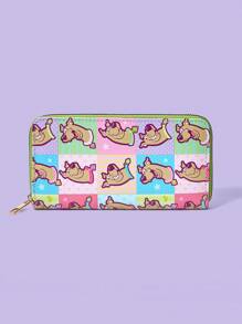 SCOOBY-DOO X SHEIN Cartoon Dog Pattern Cute Portable Long Wallet - Multicolor - View 1