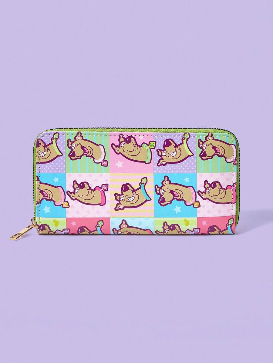 SCOOBY-DOO X SHEIN Cartoon Dog Pattern Cute Portable Long Wallet - Multicolor - View 1