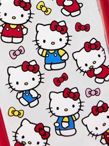HELLO KITTY AND FRIENDS | SHEIN Cute Cat Printed Mobile Phone Case, Transparent Bow Print - Transparent Red Border Color Mobile Phone Case Compatible With Iphone - Multicolor - View 8