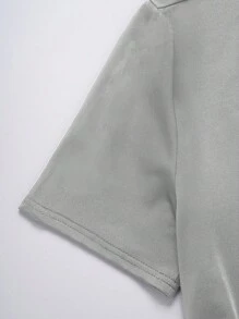 SHEIN Manfinity Dauomo Casual Versatile Solid Color Short Sleeve T-Shirt For Men - Grey - View 6