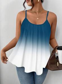 SHEIN Frenchy Casual Elegant Plus Size Women Ombre Color Camisole Suitable For Summer Suitable For Going Out - Multicolor - View 1