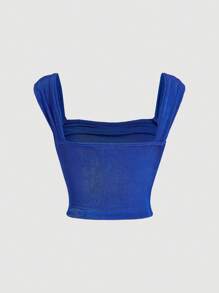 SHEIN MOD Tank Top mit einfarbig Rüschen,