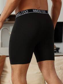 Snug Zone 6 Packs Men's Long Leg Boxer Briefs, Solid Color Extended Mid-Rise Underwear - Multicolor - View 2