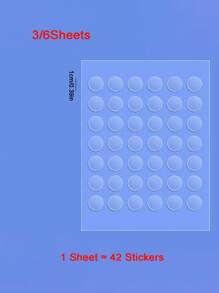 3/6Sheets Clear Museum Gel Poster Sticky Tack Removable Glue Dots Double Sided Sticky Dots No Trace Adhesive Dots Sticky Putty Glue Dots For Crafts Balloons Festival Party Decorations,0.39" - Multicolor - View 2